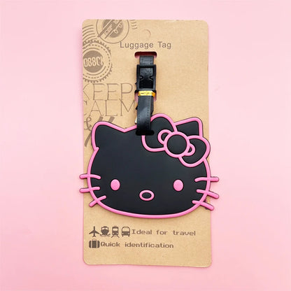 Hello Kitty Luggage Label Cute My Melody Luggage Tag Cartoon Suitcase ID Address Holder Baggage Boarding Portable - Smarsty