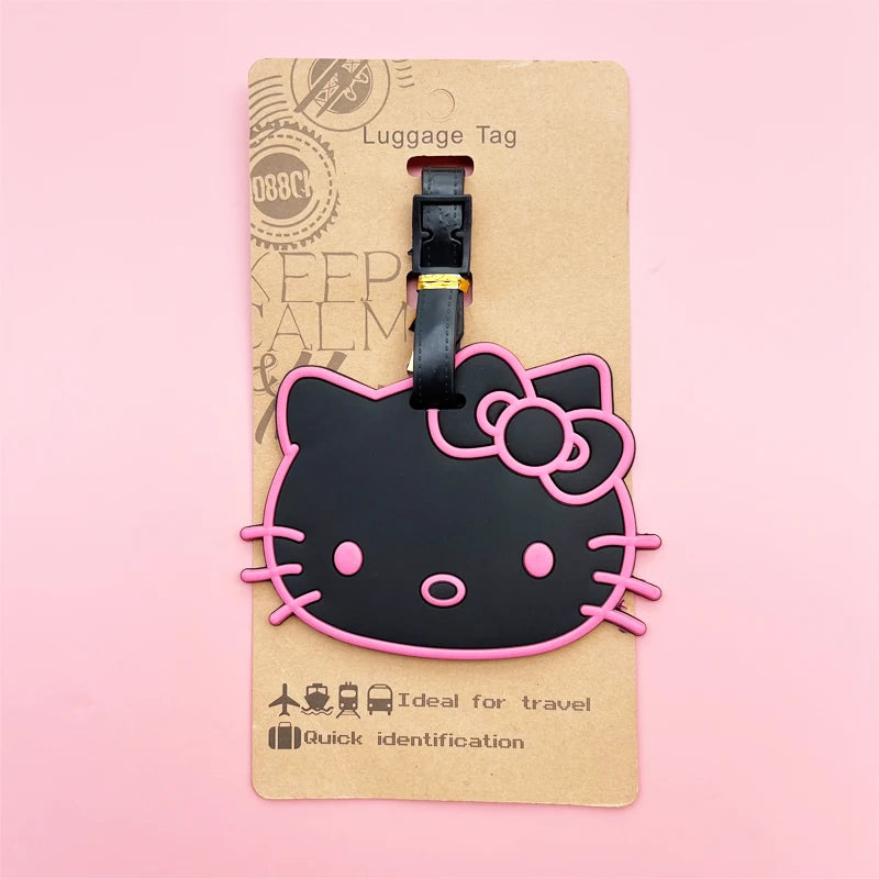 Hello Kitty Luggage Label Cute My Melody Luggage Tag Cartoon Suitcase ID Address Holder Baggage Boarding Portable - Smarsty