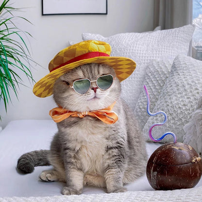 Vintage Round Dog Sunglasses for Stylish Pet Photos - Smarsty