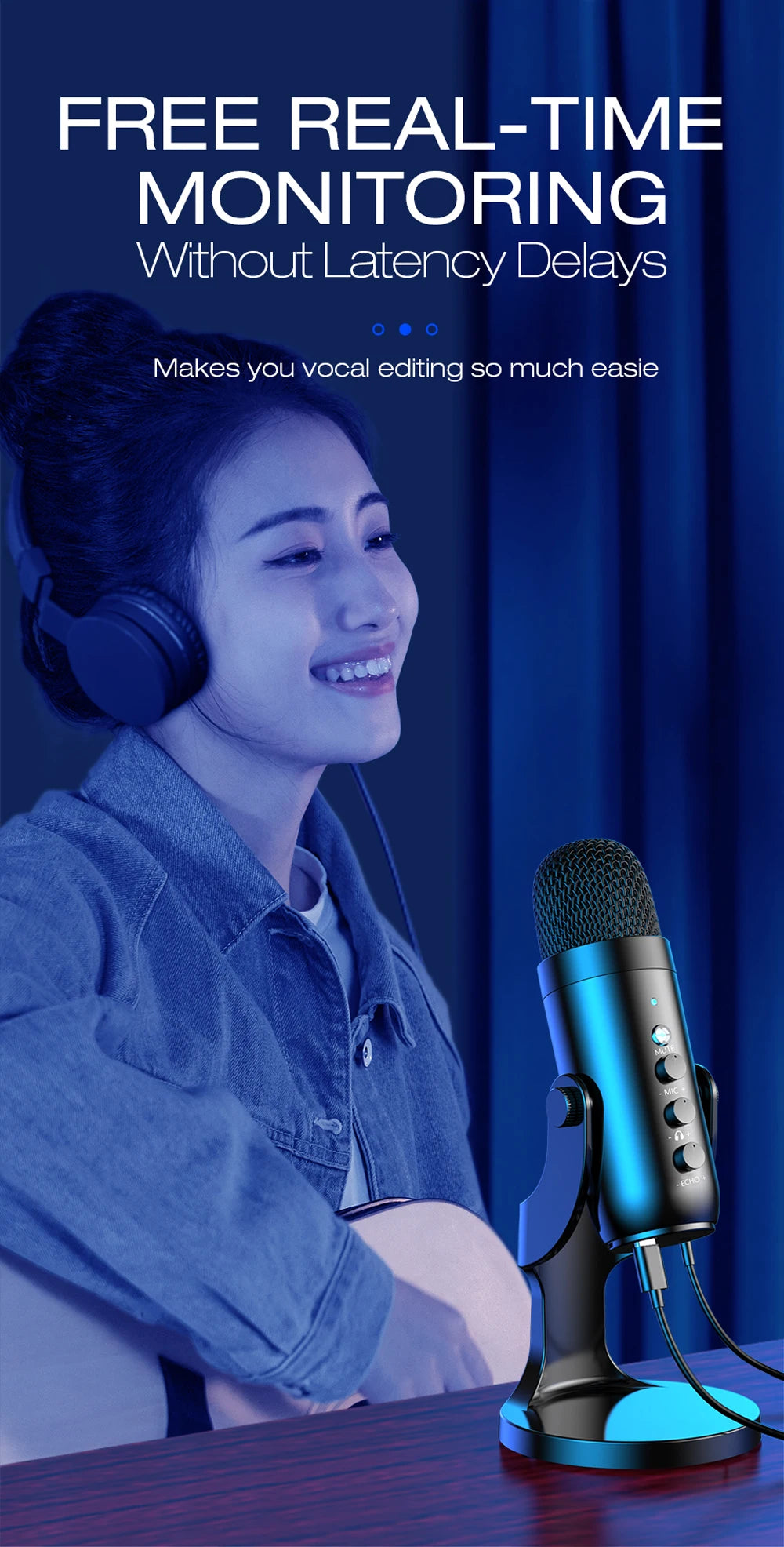 Haomuren USB Microphone for PC and Gaming Streaming - Smarsty