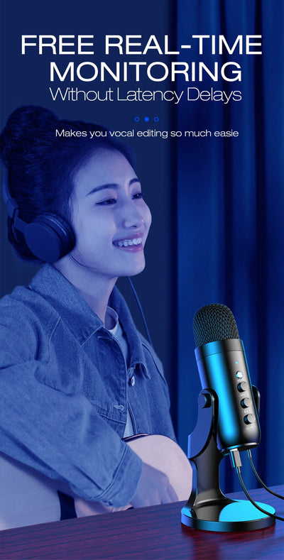 Haomuren USB Microphone for PC and Gaming Streaming - Smarsty