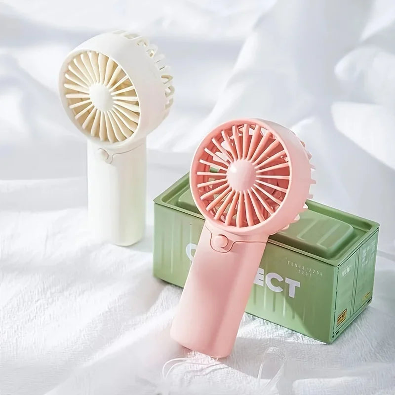 2025 Cute Mini Fan Portable Handheld Fan Lightweight Handy Fan Pocket Size Low Noise Small Electric Fan Student Gift Outdoor Fan - Smarsty