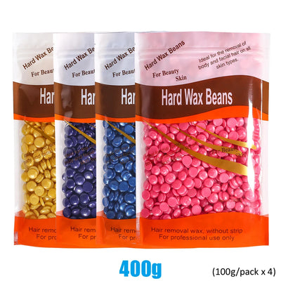 500g/200g/50g Hard Wax Beans for Hair Removal Body European Brazilian Pearl for Wax Warmer Waxing Beans for Wax Heater Machine - Smarsty