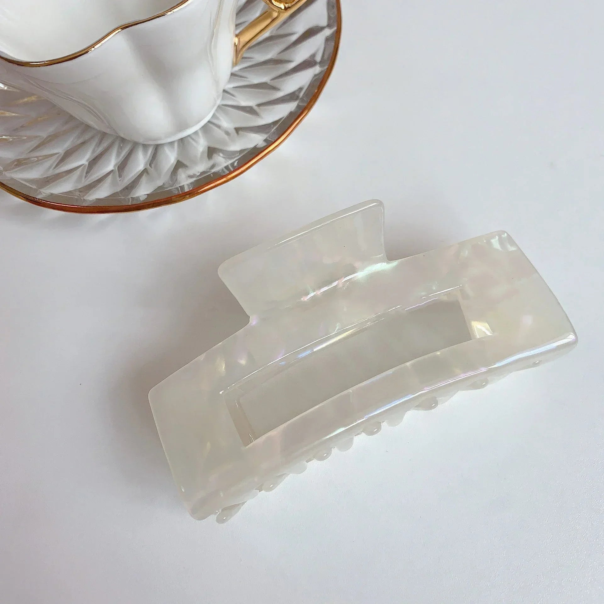 Acetate Leopard Hair Claw Clip Large Geometric Hold - Smarsty