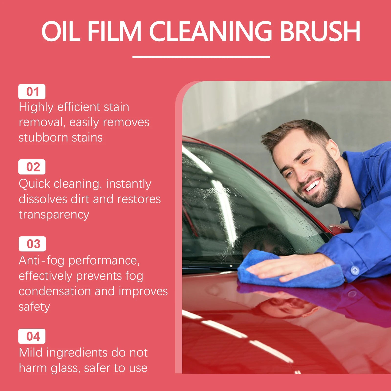 Oil Film Remover for Car Glass Windshield Coating Clarity - Smarsty