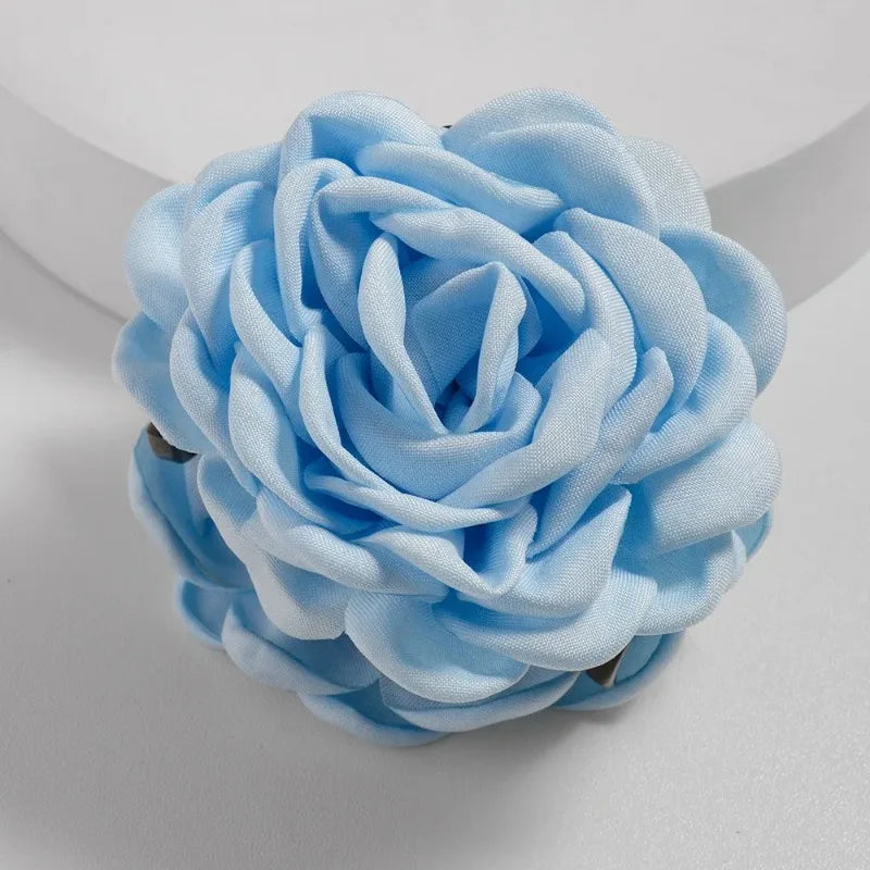 16 Color Rose Flower Hair Claw Clips Medium Secure Grip - Smarsty