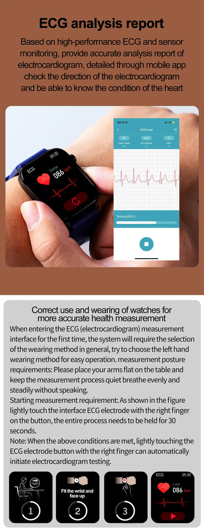2025 Smart Watch with ECG PPG Health Monitoring - Smarsty