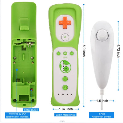 Nunchuck Controller Set with Motion Plus for Wii - Smarsty