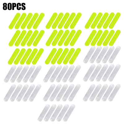 80-10PCS Helmet Safety Warning Reflective Stickers Strip Waterproof High Visibility Reflector Tape For Night Riding Walking Car by Smarsty