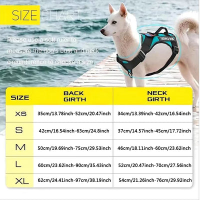 Reflective Service Dog Harness with Adjustable Soft Design - Smarsty