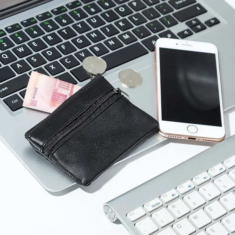 Unisex Coin Purse Wallet With Zipper Change Holder Everyday - Smarsty