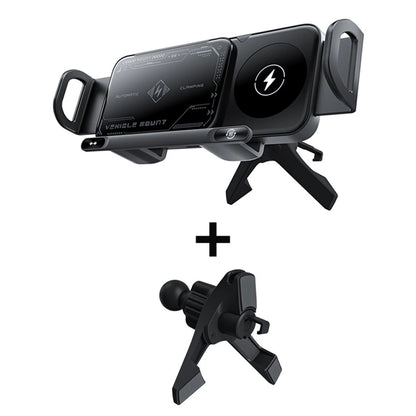 Car Wireless Charger Dual Coil Fold Screen Fast Charge - Smarsty