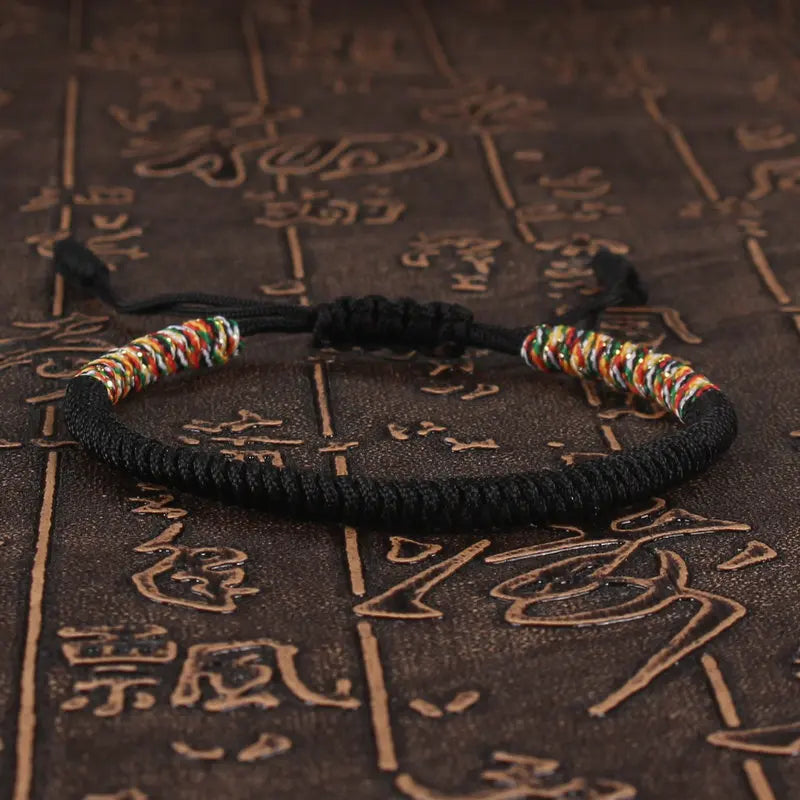 Tibetan Buddhist Lucky Bracelet Adjustable Red Thread Braid - Smarsty