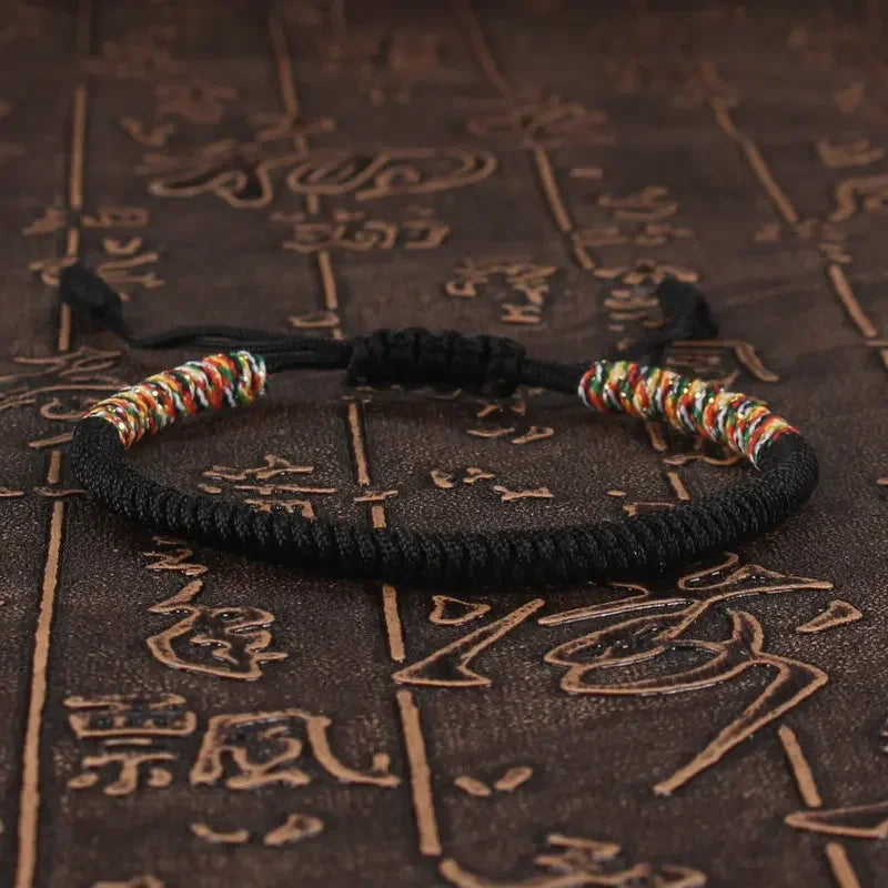 Tibetan Buddhist Lucky Bracelet Adjustable Red Thread Braid - Smarsty