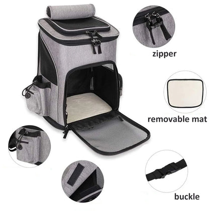 Breathable Large Capacity Cat Carrier Backpack - Smarsty