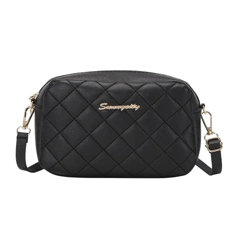 Embroidered Camera Bag Crossbody For Women Checkered - Smarsty