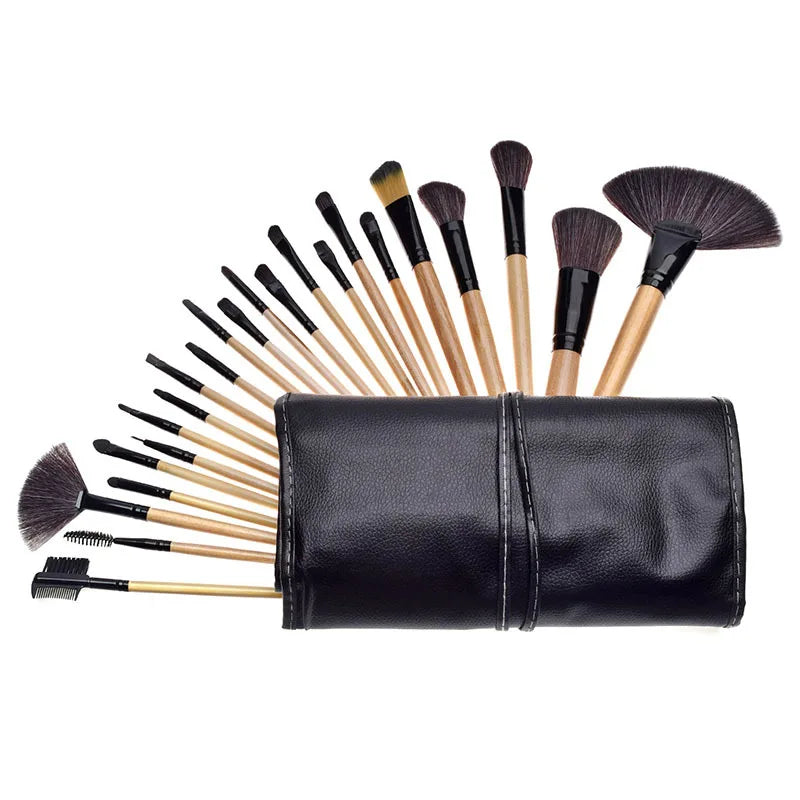 Free Gift Bag and Sponge for 24 pcs Makeup Brush Sets Cosmetics Brushes Eyebrow Powder Foundation Shadows Make Up Tools