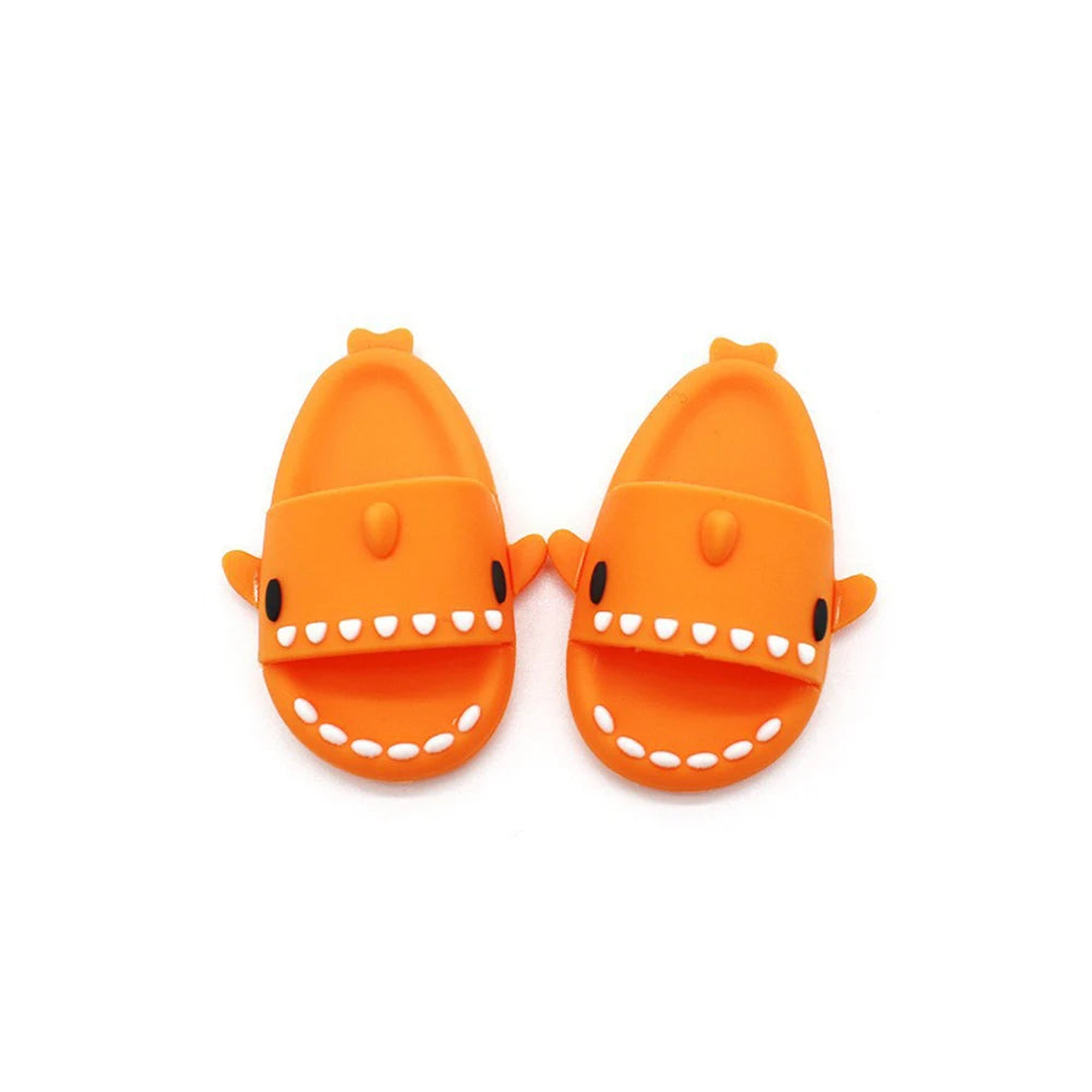 (Shoes Only)17cm Labubu Accessories Shoes Dolls Can Wear Shark Slippers Fun and Stylish Casual Shoes for Playtime