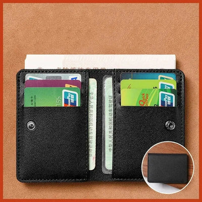 Classic Designer PU Leather Small Wallet for Men Short Simple Women's Purse Fashion Ultra Thin Credit Card Bag Coin Purse - Smarsty