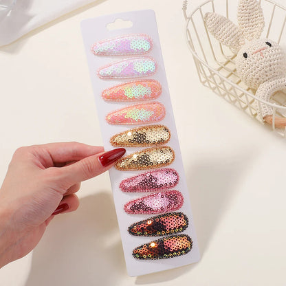 10 Pcs Cotton Alloy Hair Clips for Kids - Smarsty