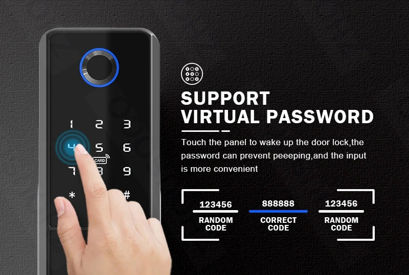 Waterproof Smart Door Lock with Bluetooth and WiFi Control - Smarsty