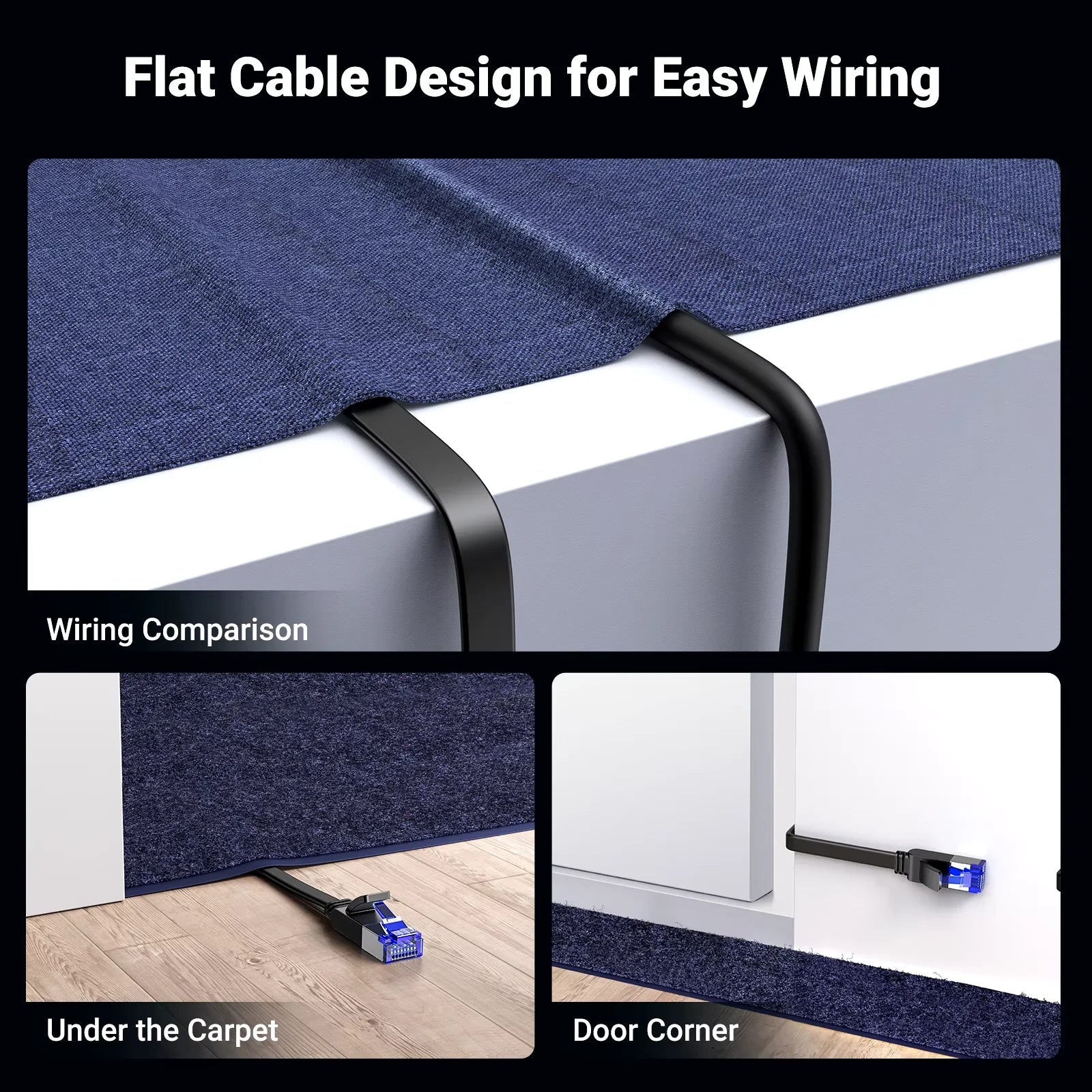 Cyanmi Cat8 Ethernet Cable 40Gbps High Speed Network - Smarsty