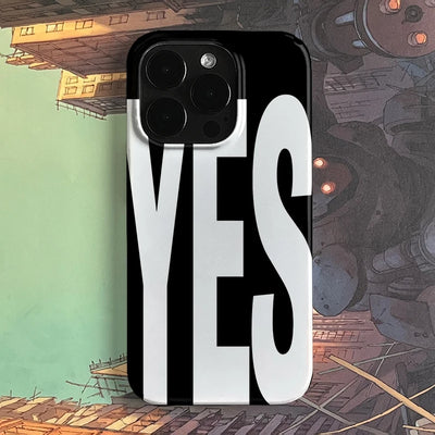 Personalized Art Letters Phone Case Black White For IPhone - Smarsty