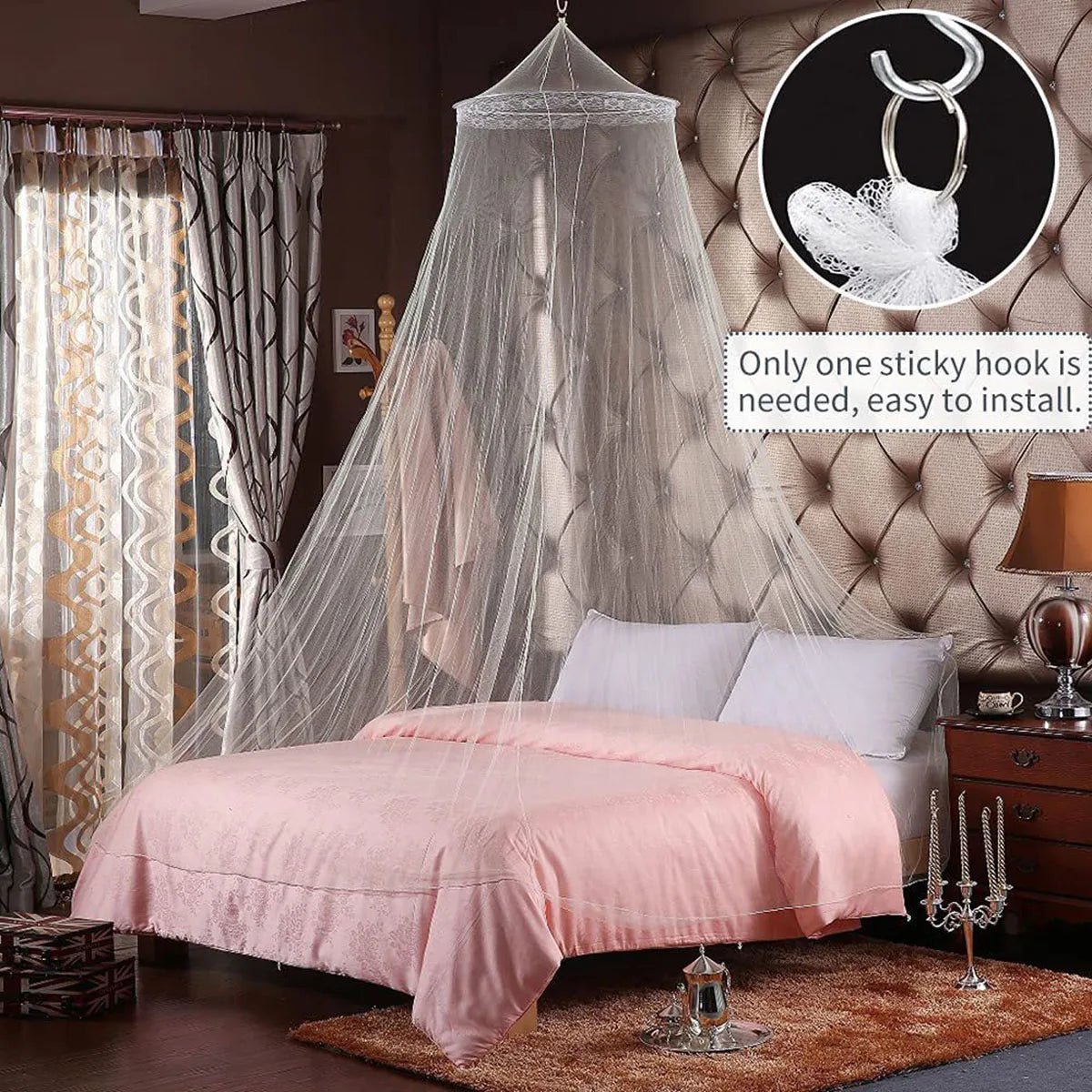 Summer Hanging Dome Mosquito Net for Double Bed - Smarsty