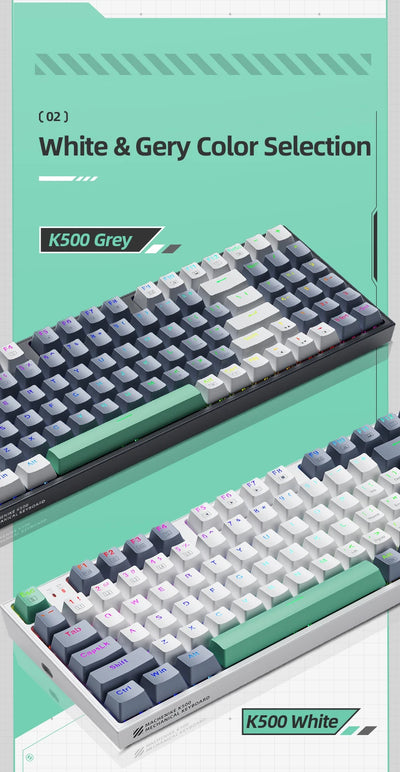 Hot Swappable 94 Key Mechanical Keyboard With RGB Lighting - Smarsty
