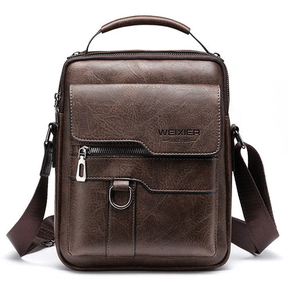 Mens PU Leather Shoulder Bag Crossbody for Travel Everyday - Smarsty