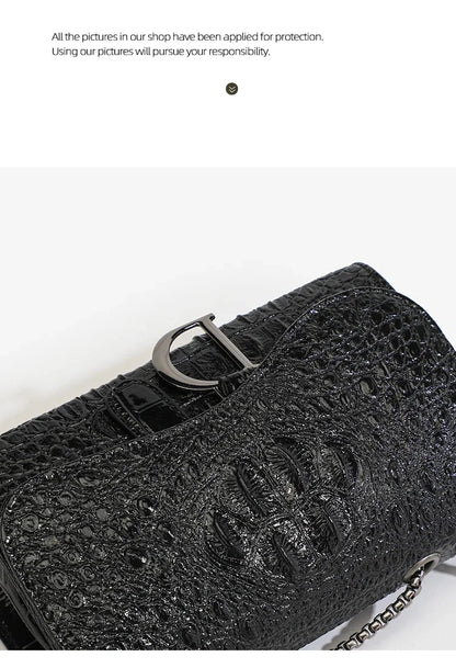 Luxurious Women's Sequined Crossbody Handbag With Chains - Smarsty