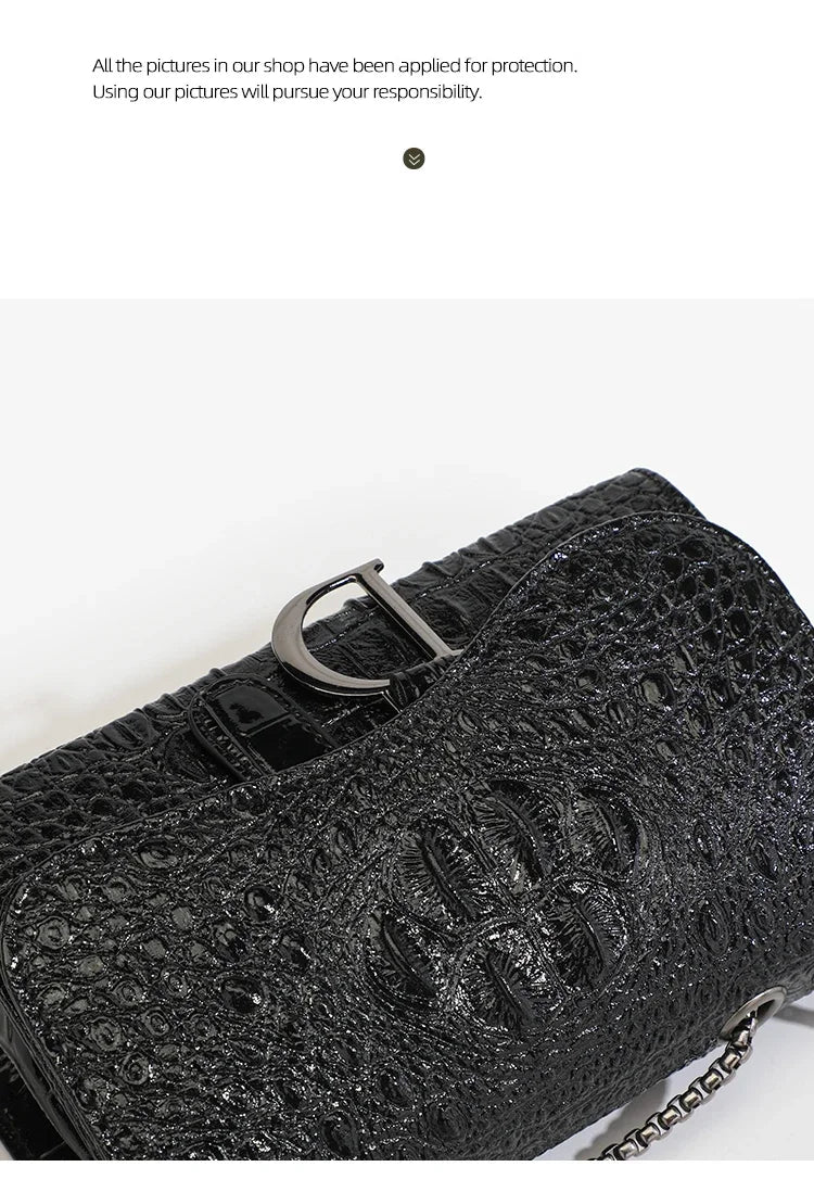 Luxurious Women's Sequined Crossbody Handbag With Chains - Smarsty