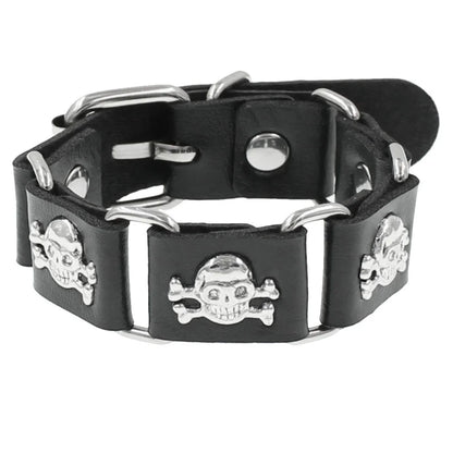 90s Punk Style PU Leather Spiked Bracelet - Smarsty