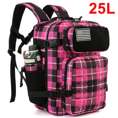 25L/45L Tactical Backpack for Men and Women Outdoor Survival Bug Out Bag Small School Rucksack Hking with Bottle Holder - Smarsty