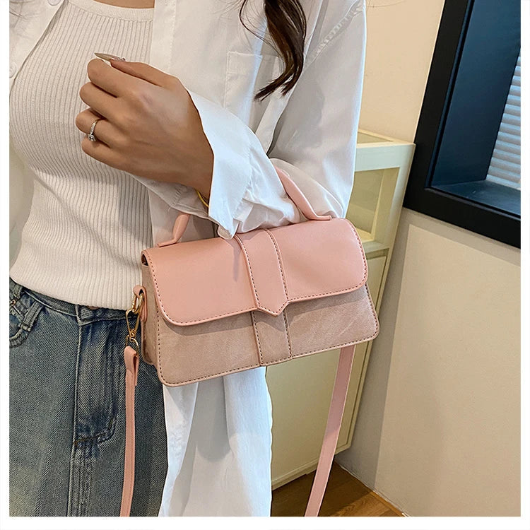 Versatile PU Leather Shoulder Bag For Women Square Satchel - Smarsty