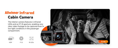 4K Car Dash Cam Featuring GPS And Three Lenses Elite - Smarsty