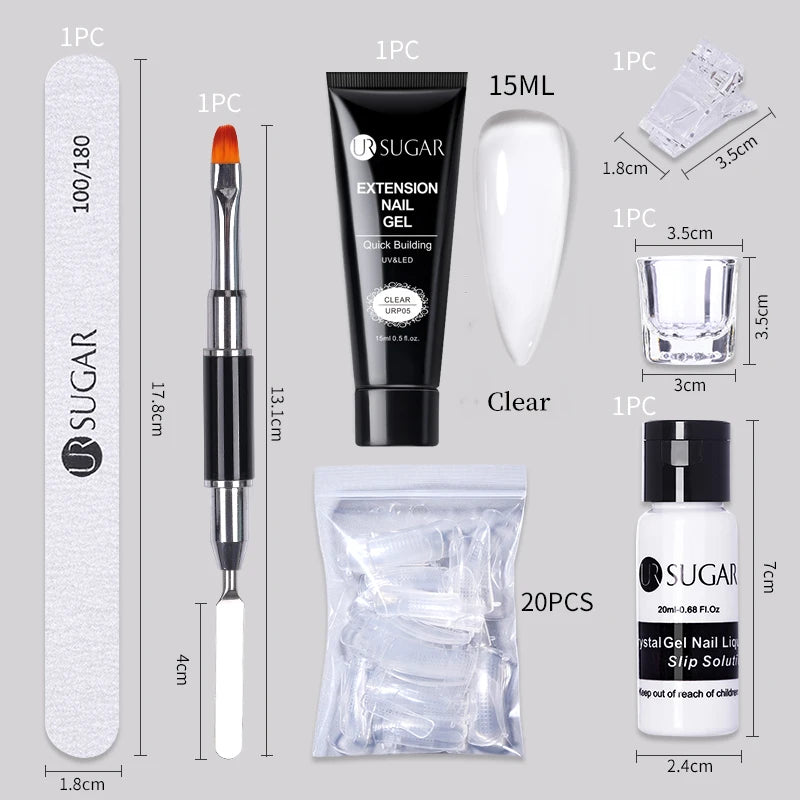 Nude Glitter Gel Nail Polish Kit for Long-Lasting Manicure - Smarsty