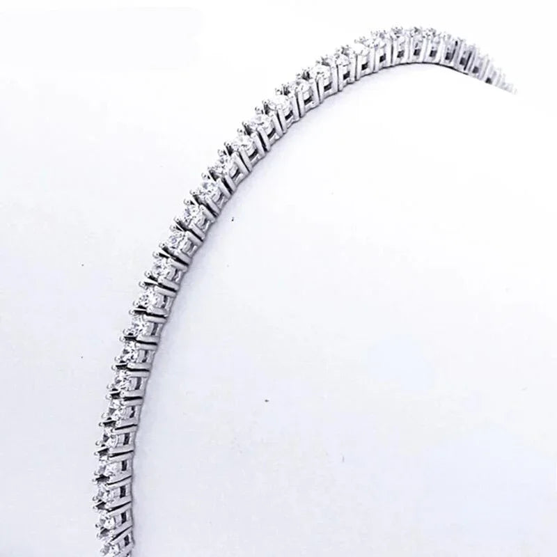Genuine Sterling Silver Tennis Bracelet with Zirconia - Smarsty