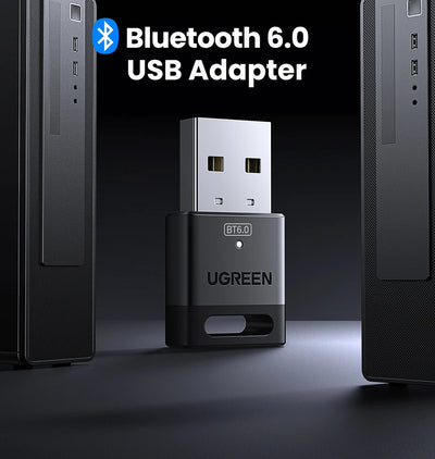 USB Bluetooth Adapter, Bluetooth 6.0 Dongle for PC Windows 11/10/8.1, Bluetooth Receiver & Transmitter for Keyboard/Mouse - Smarsty