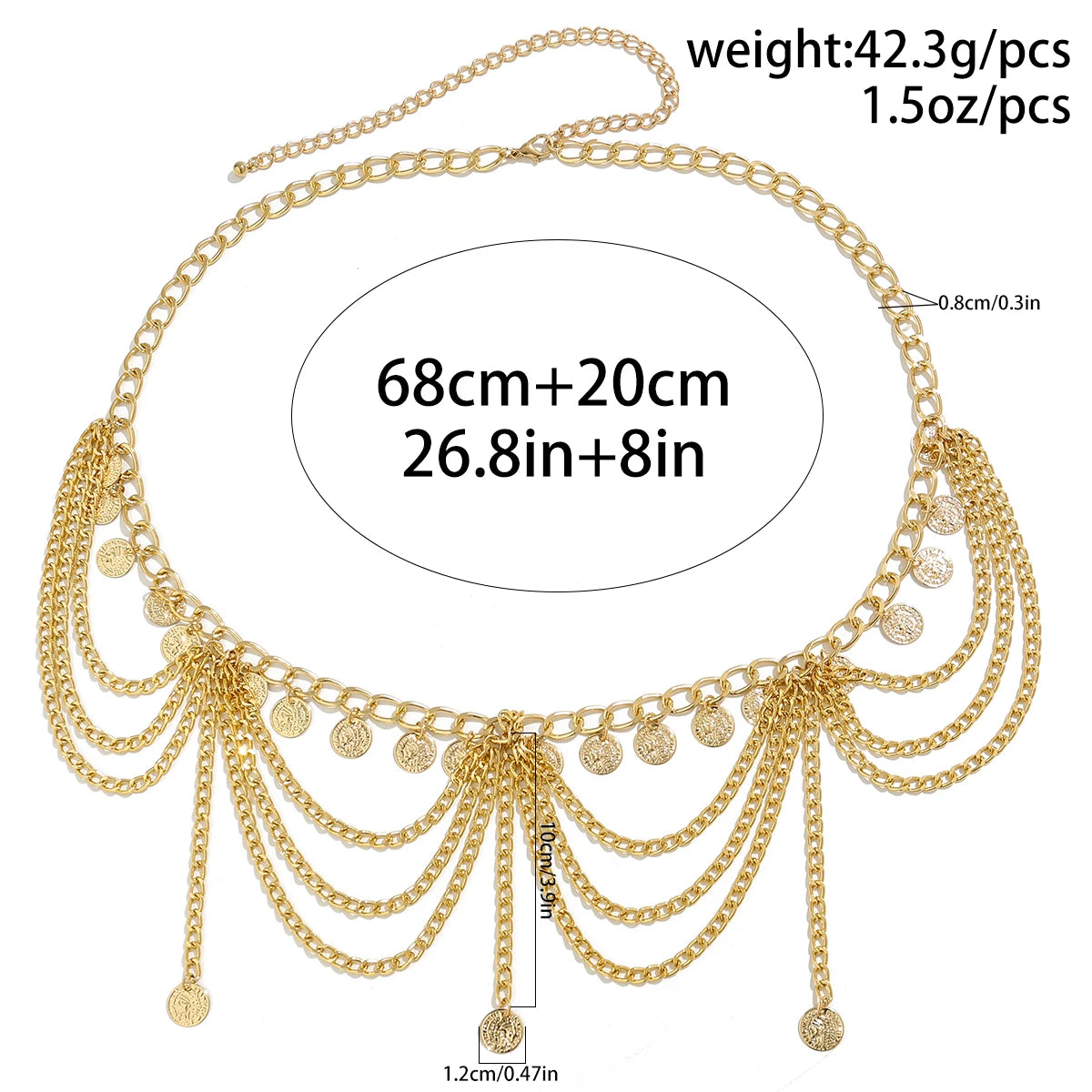 Multilayer Butterfly Pendant Belly Chain for Women - Smarsty