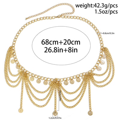 Multilayer Butterfly Pendant Belly Chain for Women - Smarsty