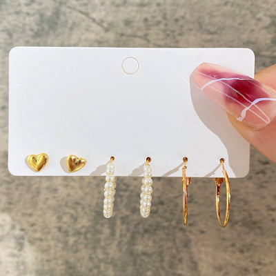 Vintage-Inspired Small Hoop Earring Set for Women - Smarsty