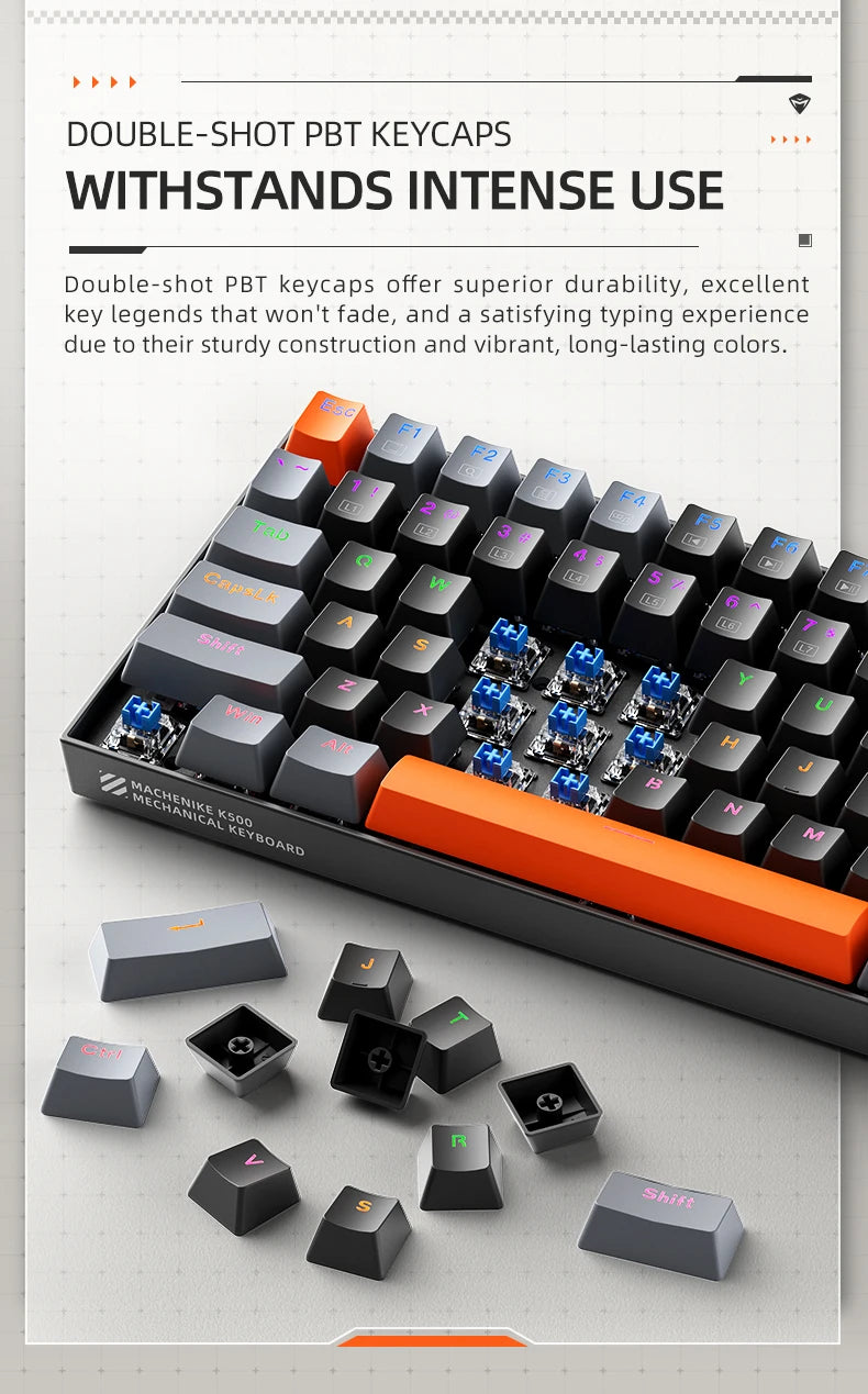Mechanical Keyboard 75 Percent Layout Hot Swappable Backlit