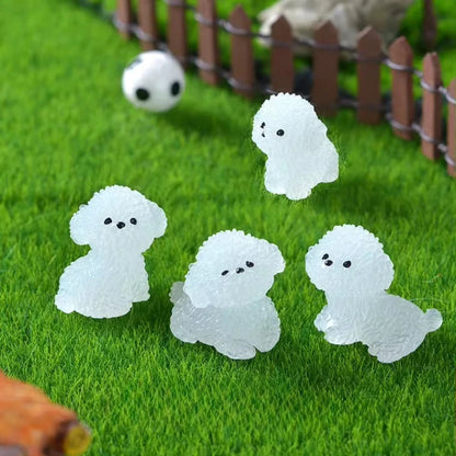 4Pcs/Set Luminescence 3D Cute Puppy Shoe Decoration Diy Shoes Charms Used For Clogs Sandals Perfect For Holiday Xmas Gifts