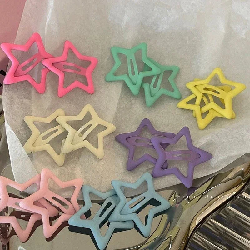 Colorful Kawaii Star Hair Clips for Sweet Girls - Smarsty