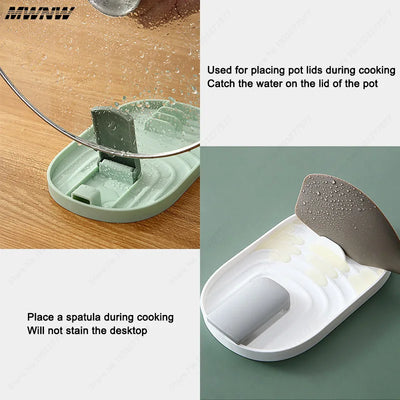 1pcs Polychrome Foldable Nordic Style Pot Holder Lid Shovel Storage Rack Practical Multifunctional Utensils for Kitchen Supplies by Smarsty