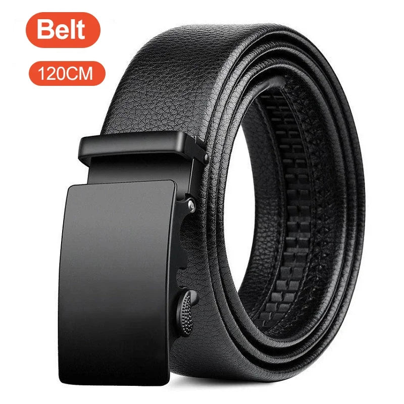 Business Men Leather Belt Automatic Buckle Durable - Smarsty