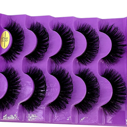 3D Natural Cat Eye False Eyelashes Fluffy Soft 5 Pairs - Smarsty