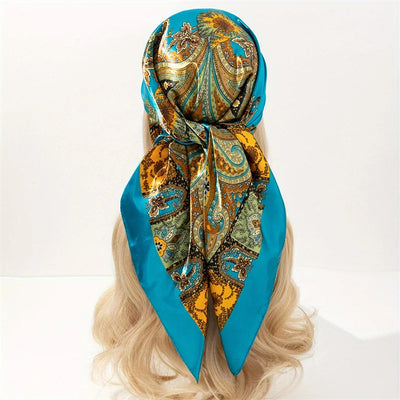 Luxury Satin Silk Scarf for Women Sun Protection - Smarsty