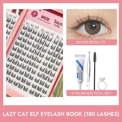BQI Lazy Cat Elf Eyelashes Book 180pcs Natural Eye Enlargement - Smarsty